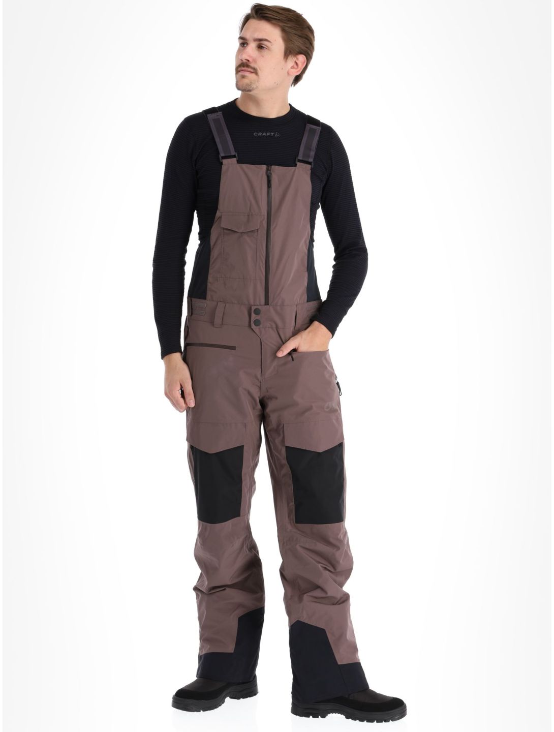 Picture, U66 Bib Hardshell Skihose BIB Herren Plum Truffle braun 