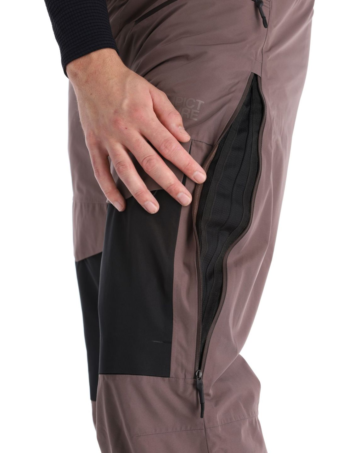 Picture, U66 Bib Hardshell Skihose BIB Herren Plum Truffle braun 