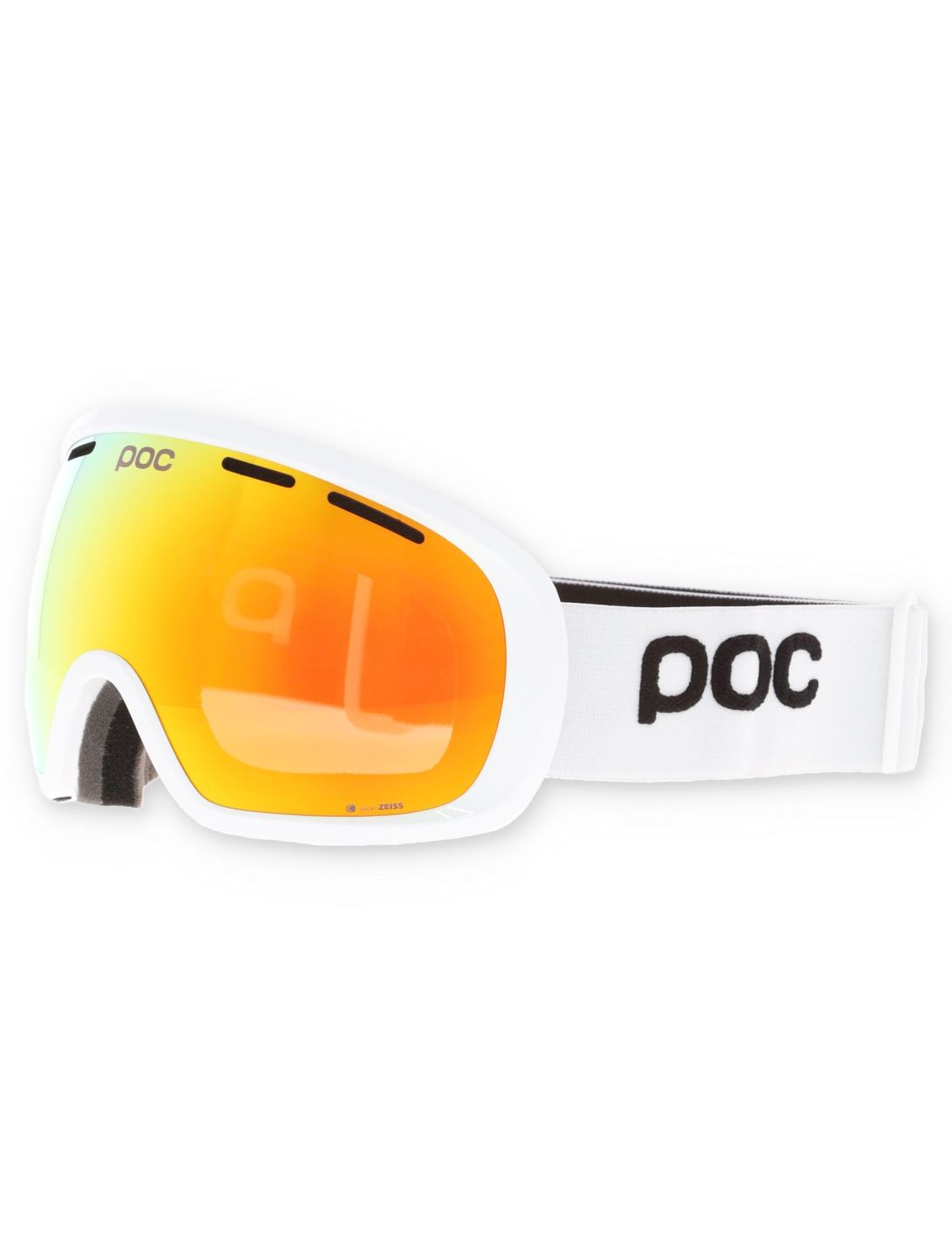 POC, Fovea Skibrille Unisex Hydrogen White / Partly Sunny Orange orange, weiß 