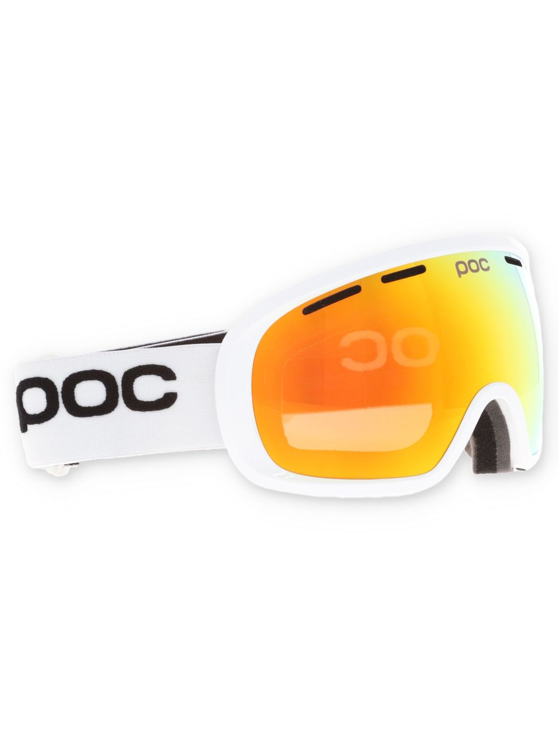 POC, Fovea Skibrille Unisex Hydrogen White / Partly Sunny Orange orange, weiß 