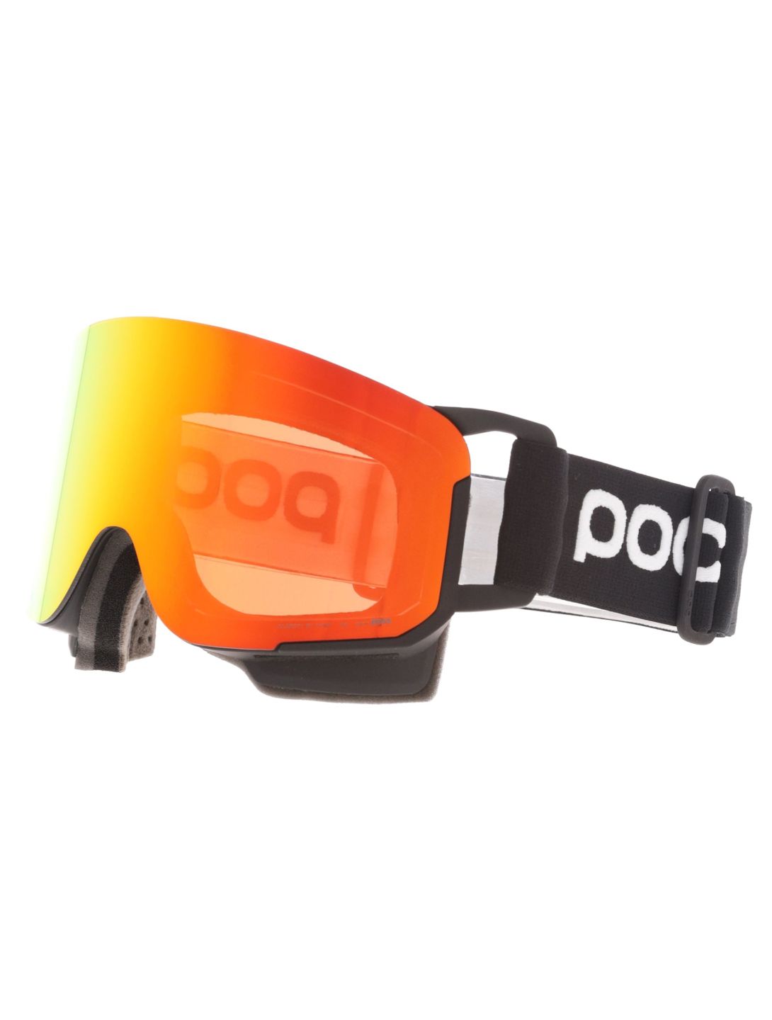 POC, Nexal Skibrille Unisex Uranium Black / Partly Sunny Orange orange, schwarz 