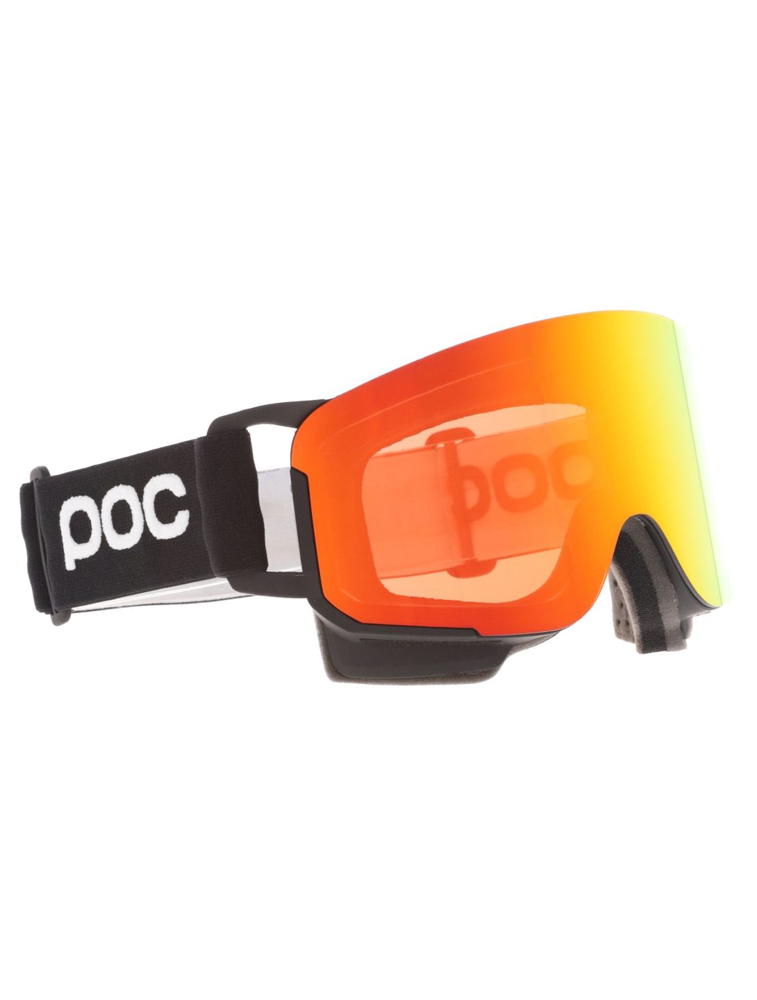 POC, Nexal Skibrille Unisex Uranium Black / Partly Sunny Orange orange, schwarz 