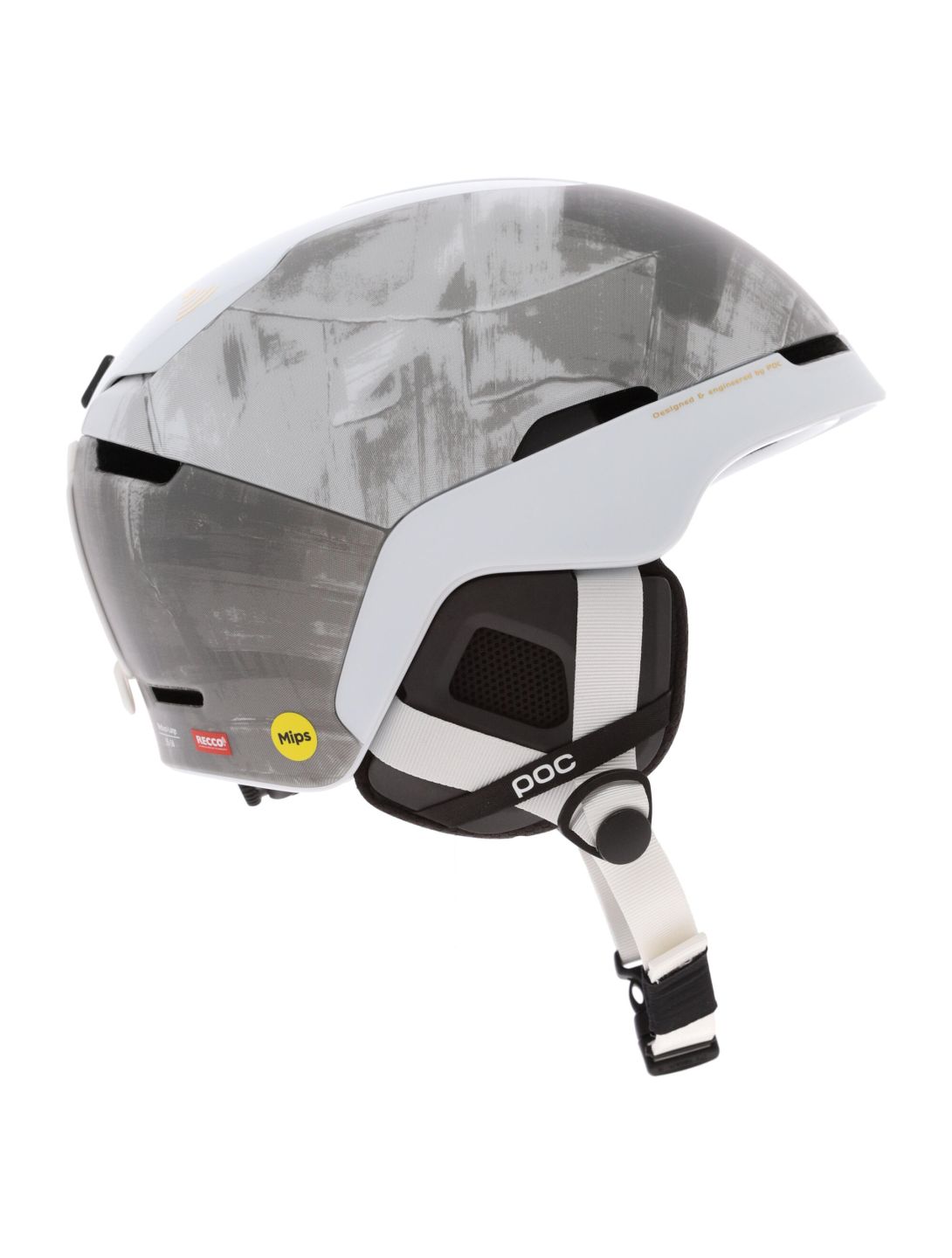 POC, Obex BC MIPS Hedvig Wessel Ed. Skihelm Unisex Stetind Grey grau, weiß 