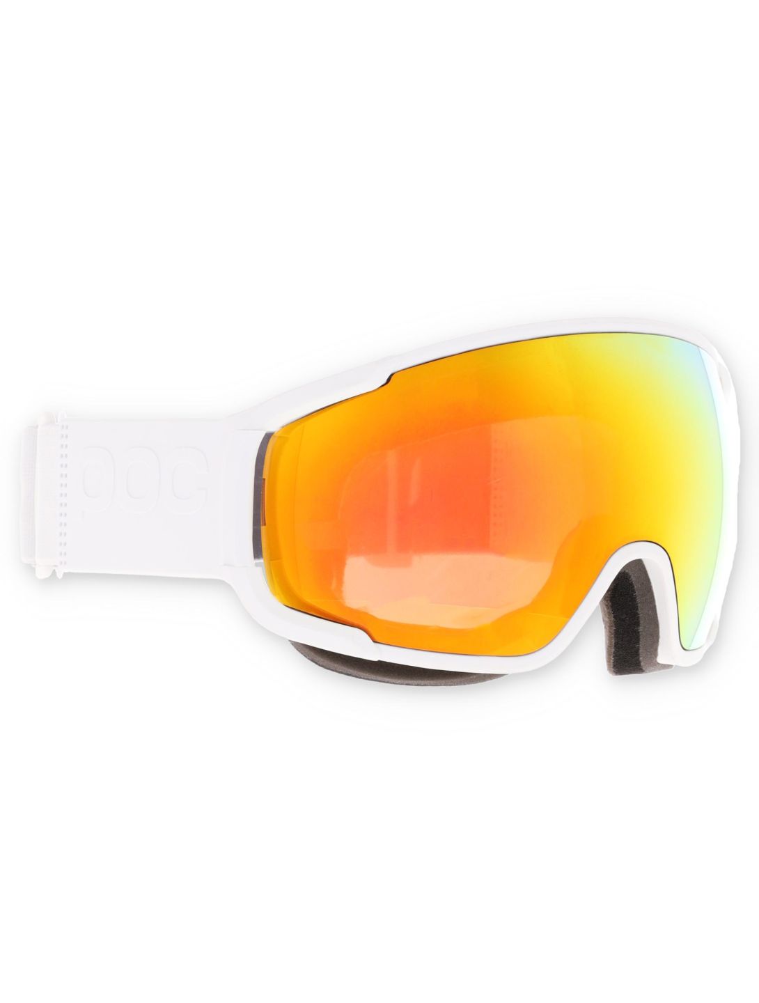 POC, Zonula Skibrille Unisex Hydrogen White / Partly Sunny Orange orange, weiß 