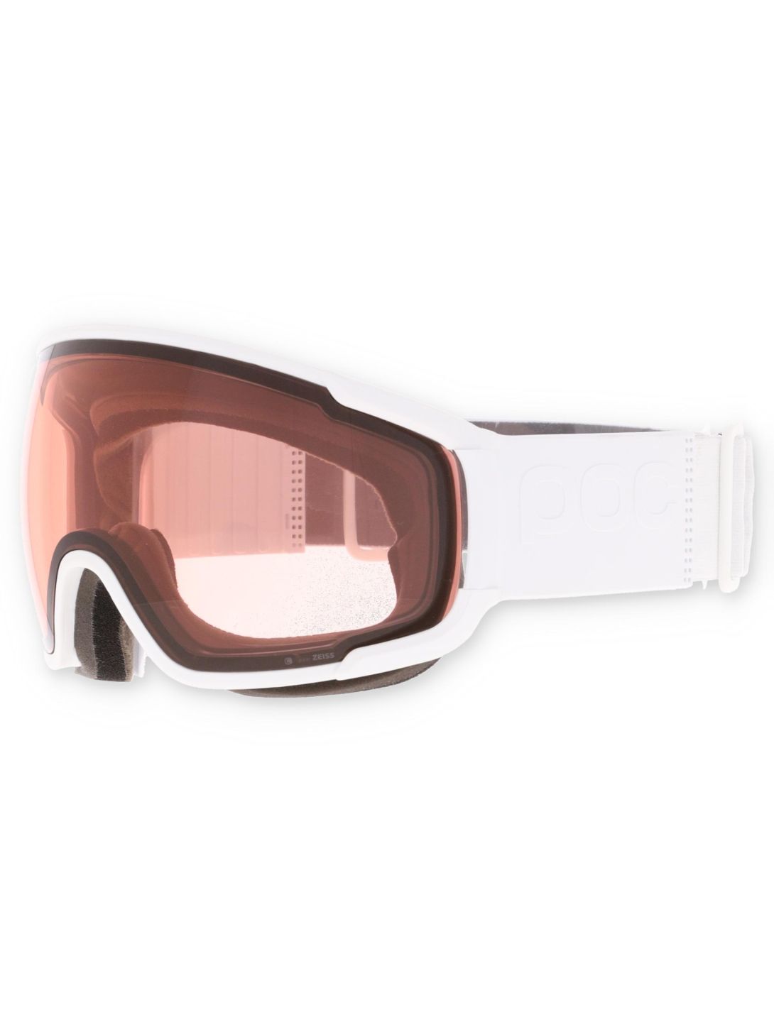 POC, Zonula Skibrille Unisex Hydrogen White / Partly Sunny Orange orange, weiß 