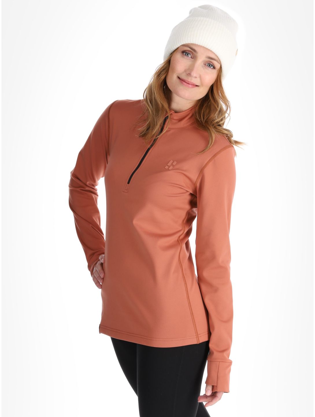 Poederbaas, Arctic Pullover Damen Terracotta braun 