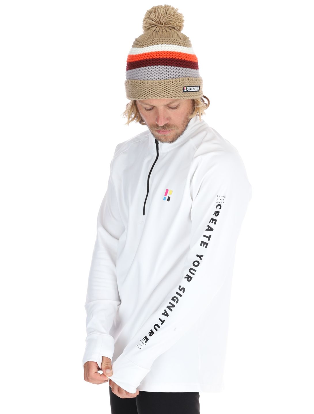 Poederbaas, Arty Pullover Herren Off White weiß 