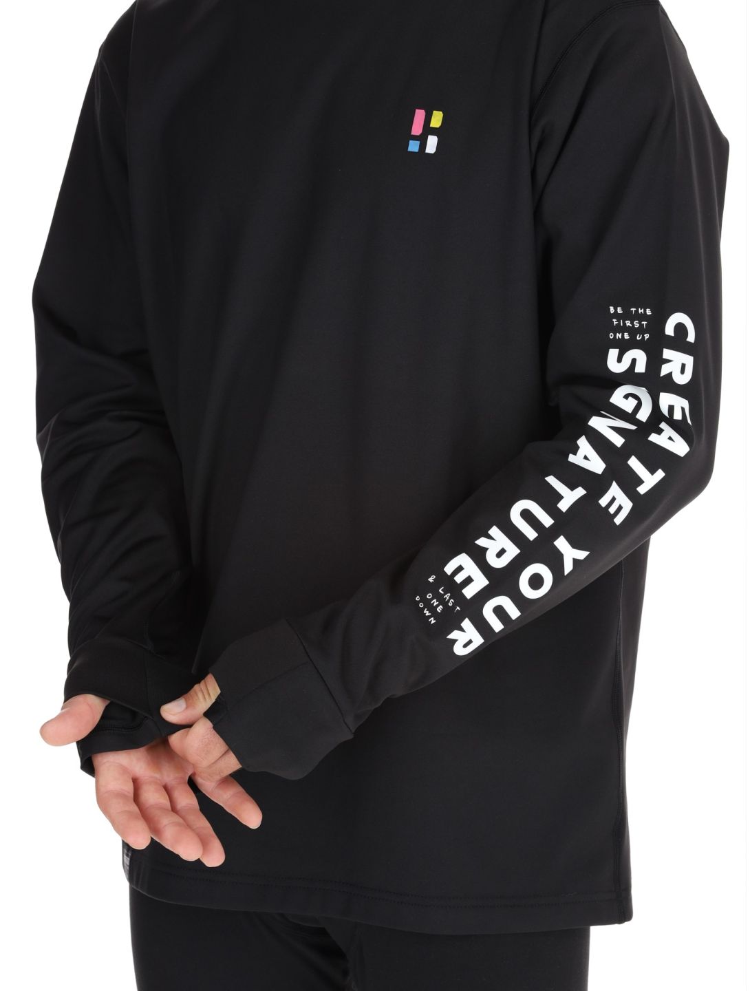 Poederbaas, Arty Longsleeve Pullover Herren Black schwarz 