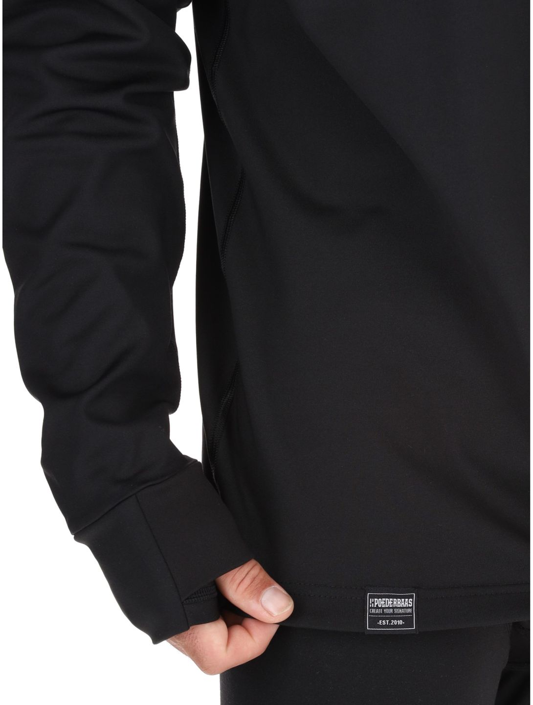 Poederbaas, Arty Longsleeve Pullover Herren Black schwarz 