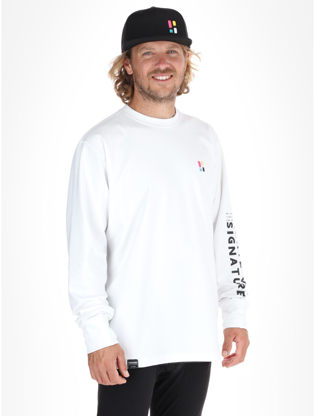 Poederbaas, Arty Longsleeve Pullover Herren Off White weiß 