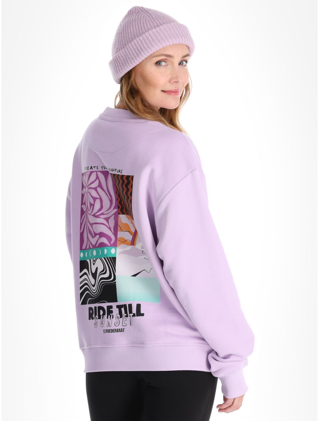 Poederbaas, Arty Sweater Pullover Damen Lila violett 