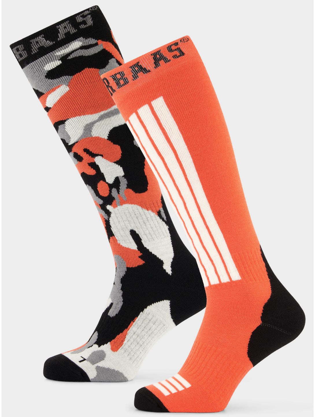 Poederbaas, Camo Ski Socks 2-pack Skisocken 2-pack Unisex Orange Multi mehrfarbig, orange 