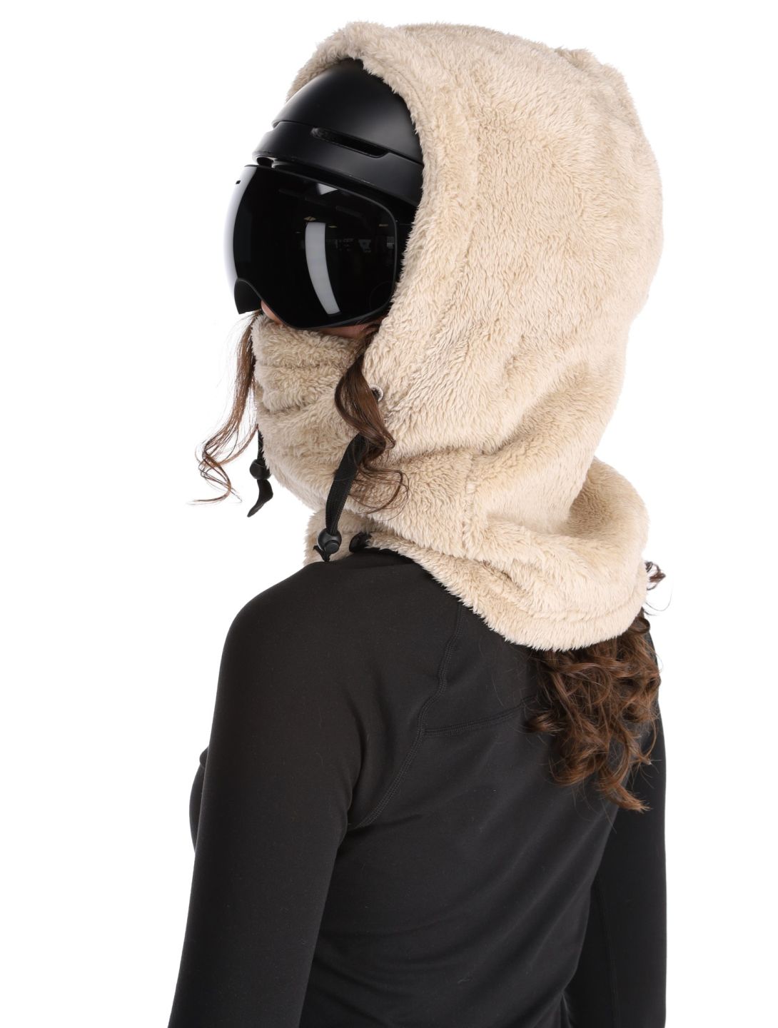 Poederbaas, Fluffy Balaclava Skimaske Unisex Sand beige 