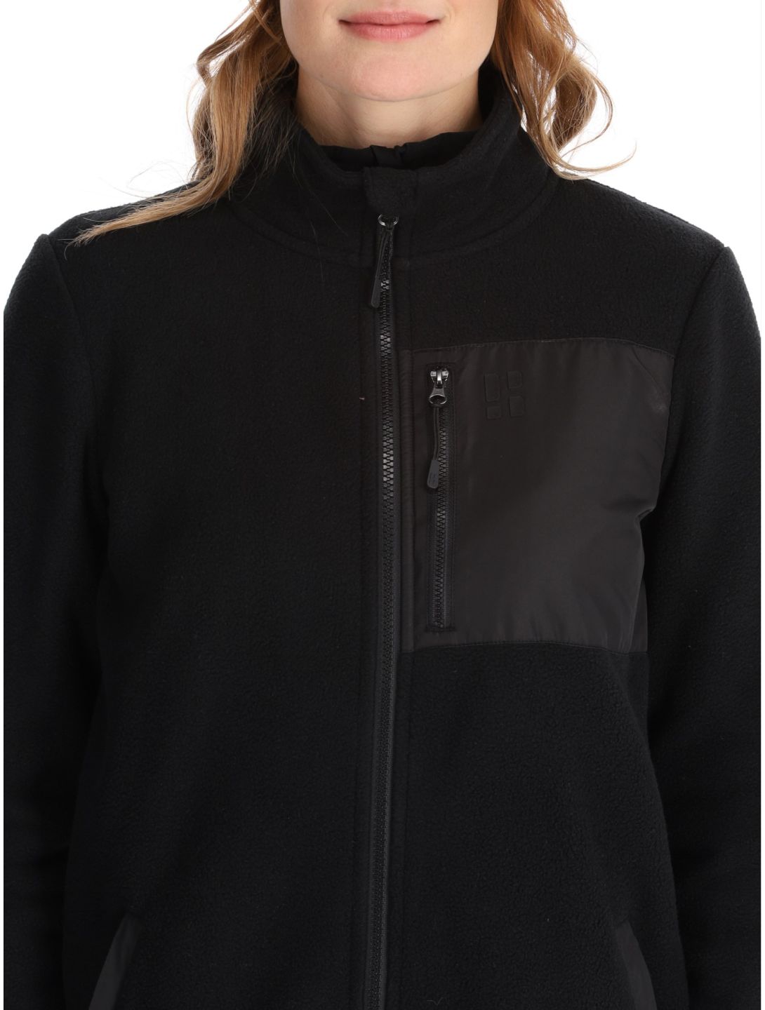 Poederbaas, Four Seasons Fleece Jacke Damen Black schwarz 