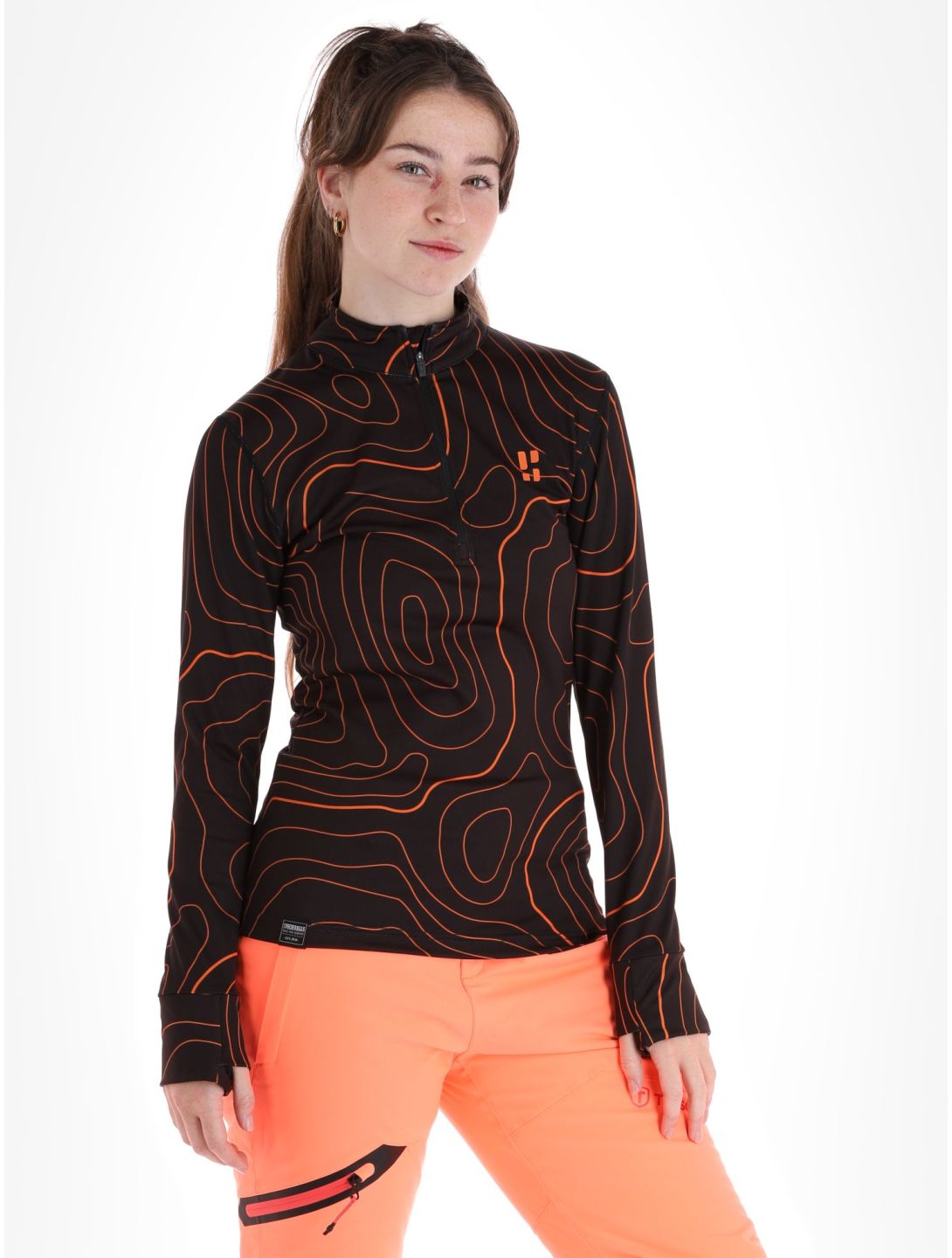 Poederbaas, Maps Pullover Damen Black Orange orange, schwarz 