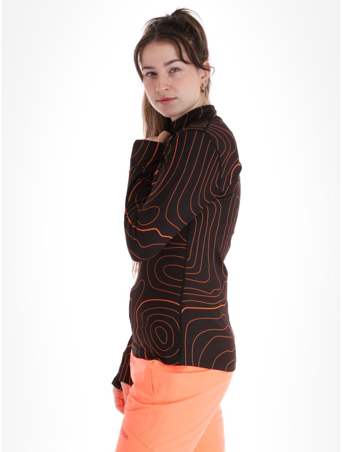 Poederbaas, Maps Pullover Damen Black Orange orange, schwarz 