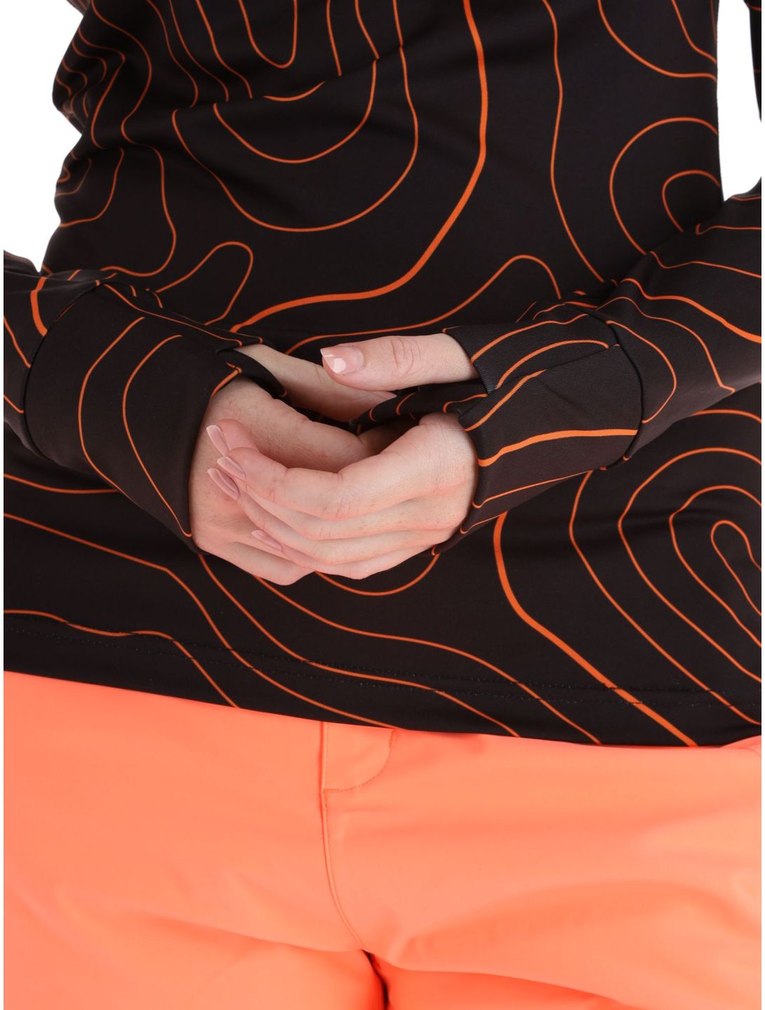 Poederbaas, Maps Pullover Damen Black Orange orange, schwarz 