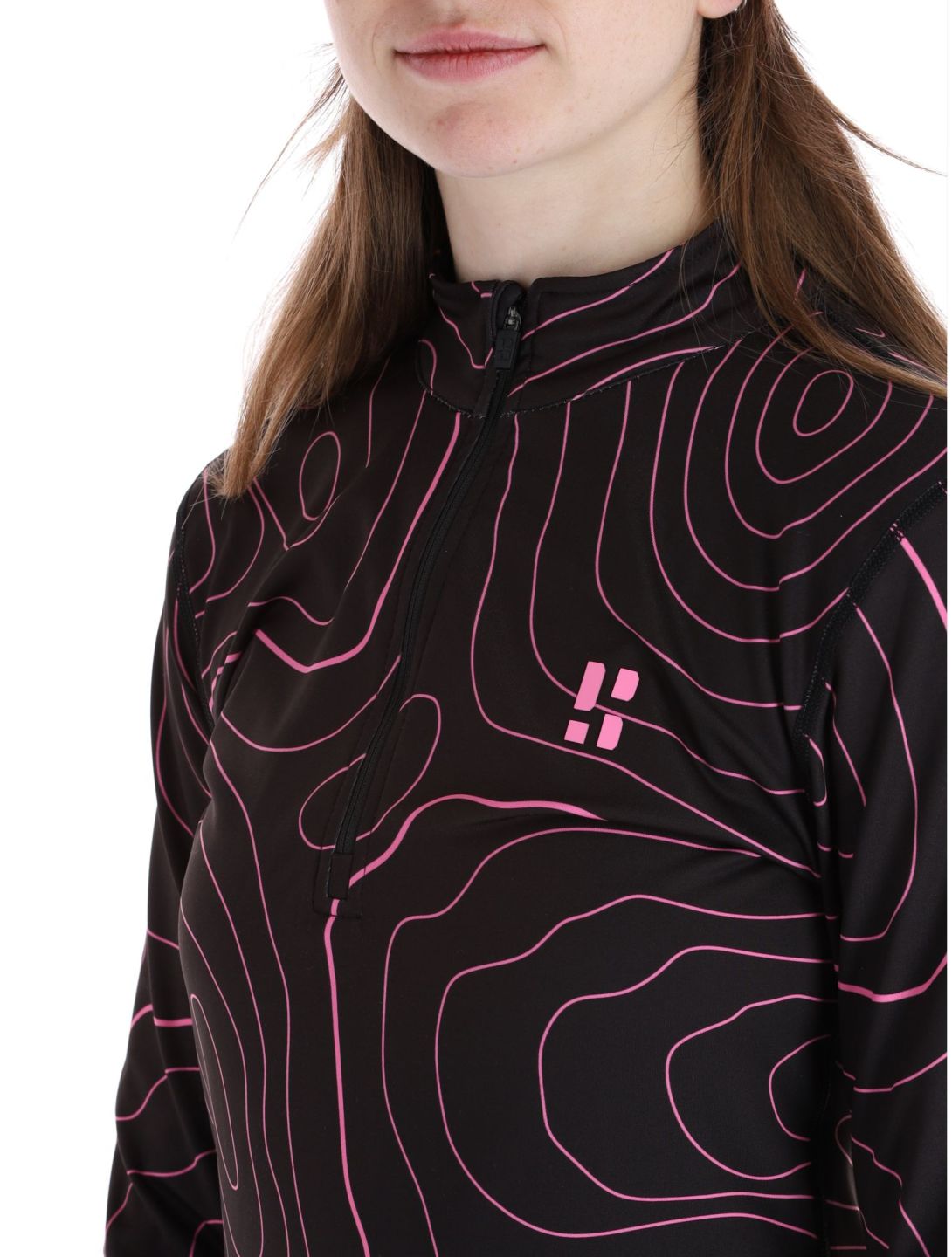 Poederbaas, Maps Pullover Damen Black Pink rosa, schwarz 