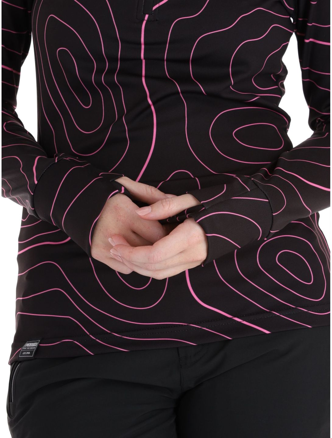 Poederbaas, Maps Pullover Damen Black Pink rosa, schwarz 