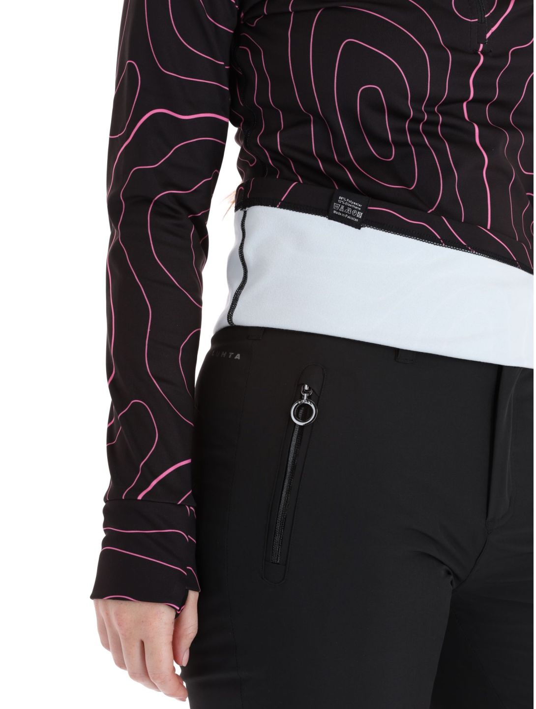 Poederbaas, Maps Pullover Damen Black Pink rosa, schwarz 