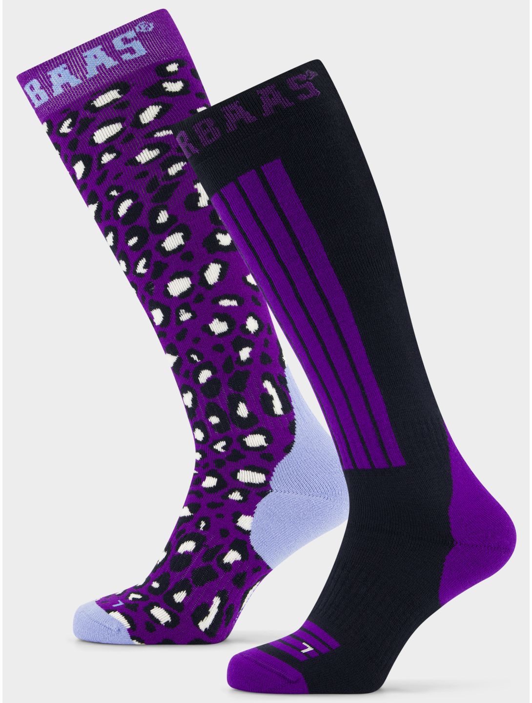 Poederbaas, Panther Ski Socks 2-pack Skisocken 2-pack Unisex Purple Multi mehrfarbig, violett 