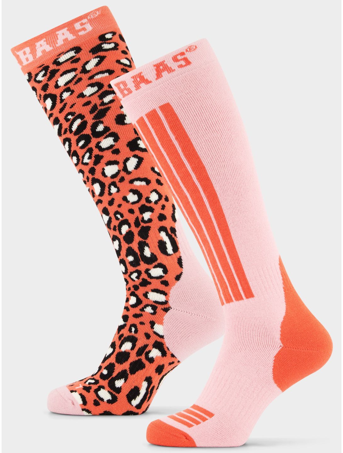 Poederbaas, Panther Ski Socks 2-pack Skisocken 2-pack Unisex Orange Multi mehrfarbig, orange 