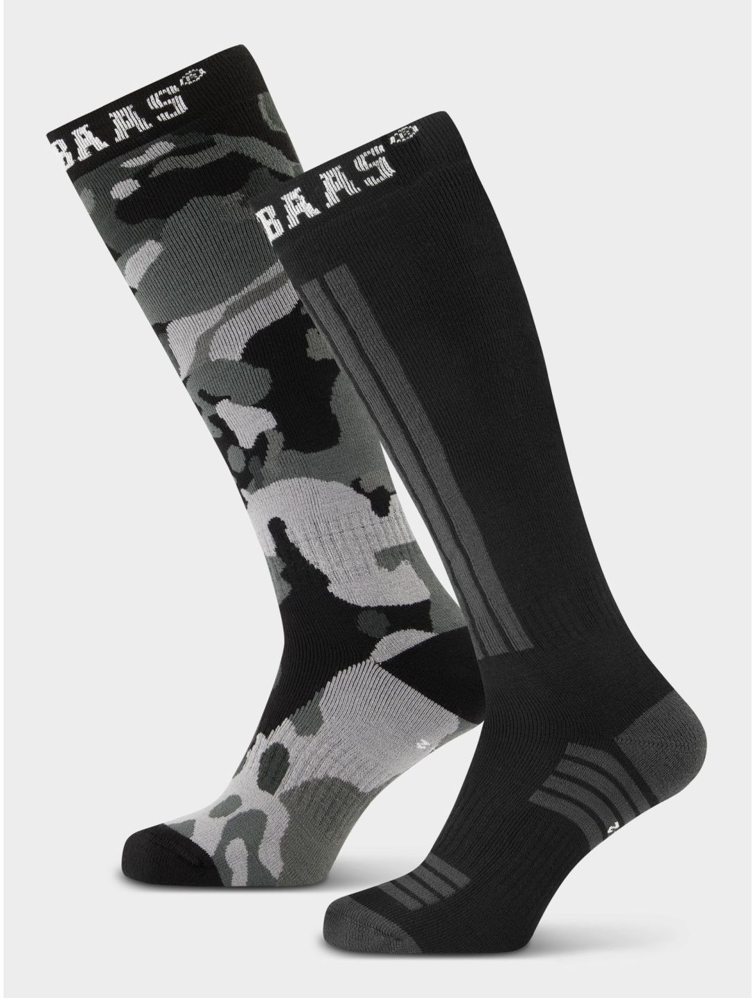 Poederbaas, Ski Socks 2-pack Skisocken 2-pack Unisex Camo Black schwarz 