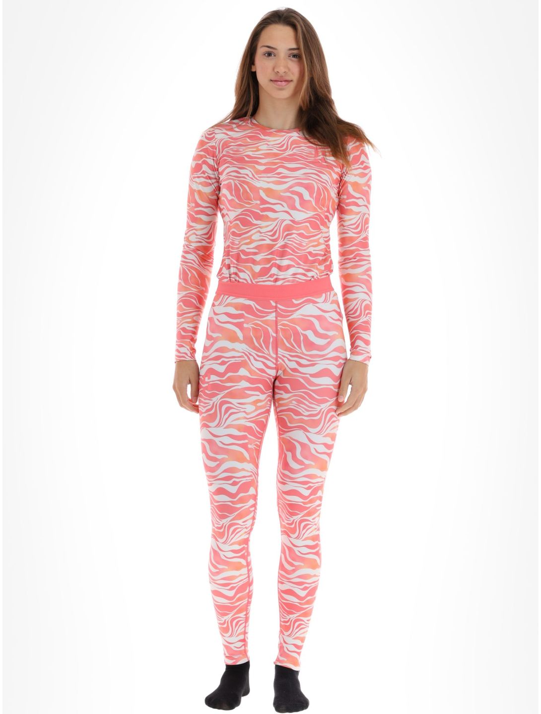 Poederbaas, Thermo Animal Thermohose Damen Zebra Pink rosa 