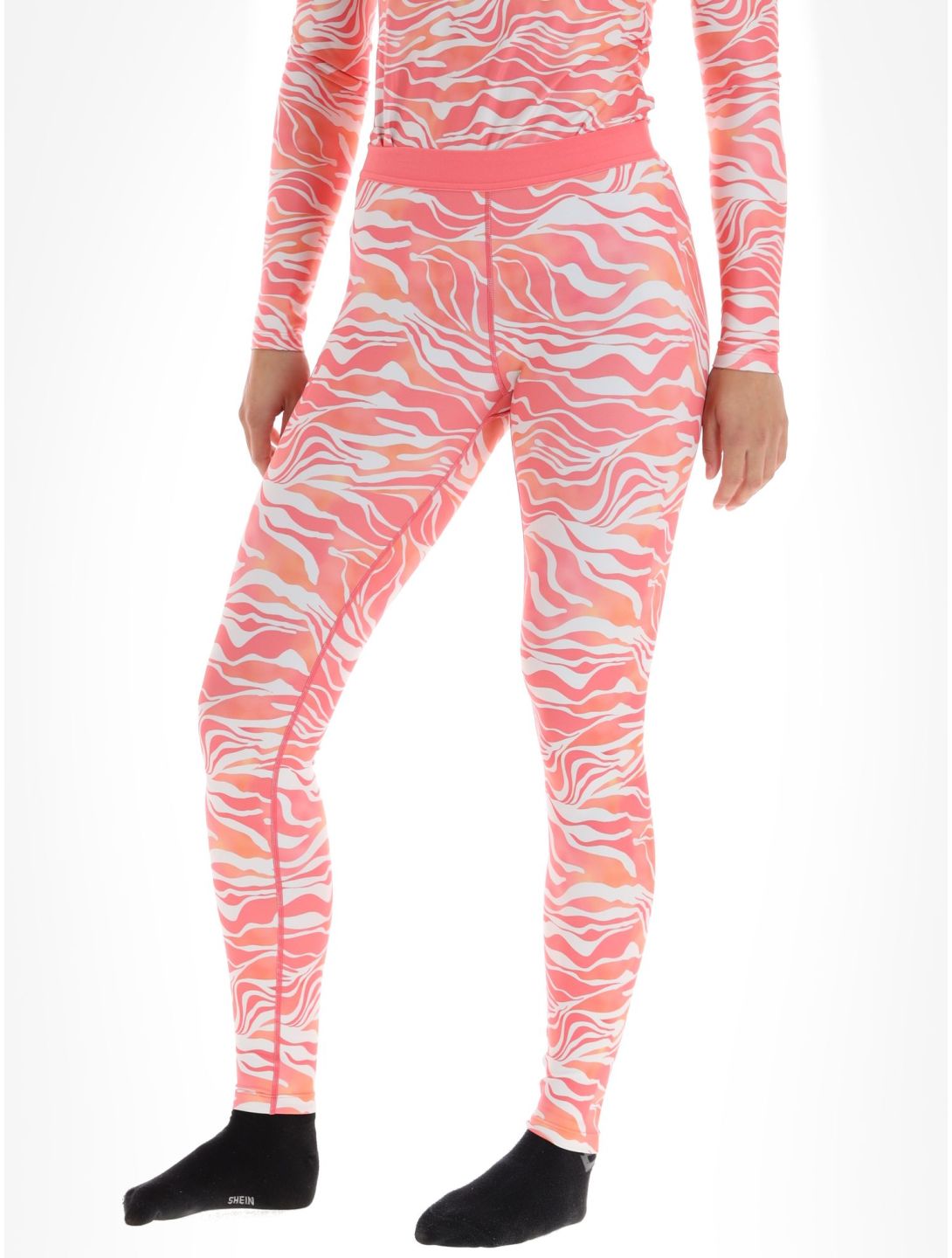 Poederbaas, Thermo Animal Thermohose Damen Zebra Pink rosa 