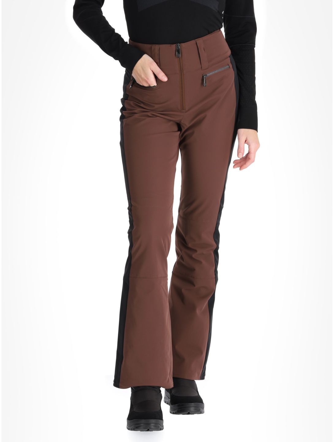 Poivre Blanc, Luxe Sport 24PBH0822/WO Skihose Damen Choco Brown / Black braun, schwarz 