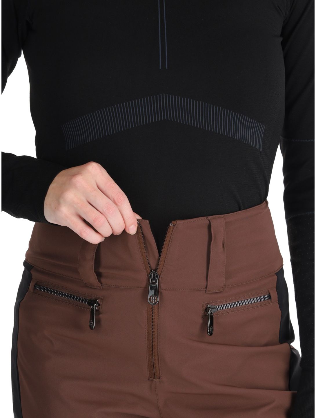 Poivre Blanc, Luxe Sport 24PBH0822/WO Skihose Damen Choco Brown / Black braun, schwarz 