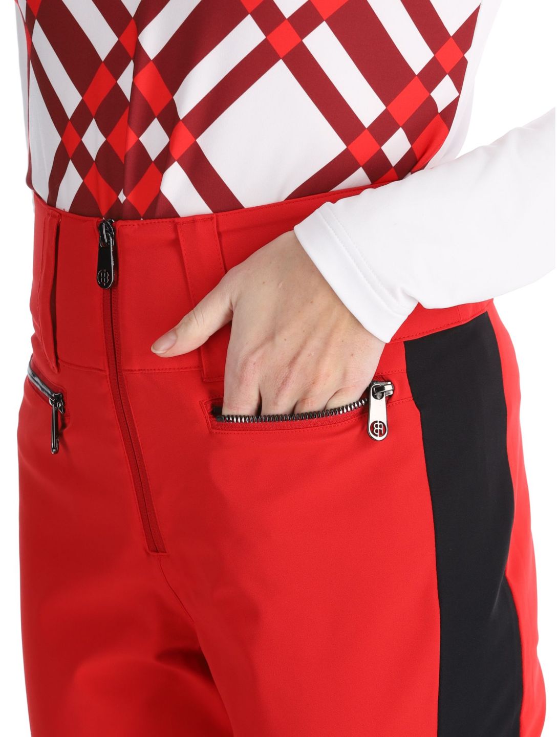 Poivre Blanc, Luxe Sport 24PBH0822/WO Skihose Damen Scarlet Red / Black rot, schwarz 