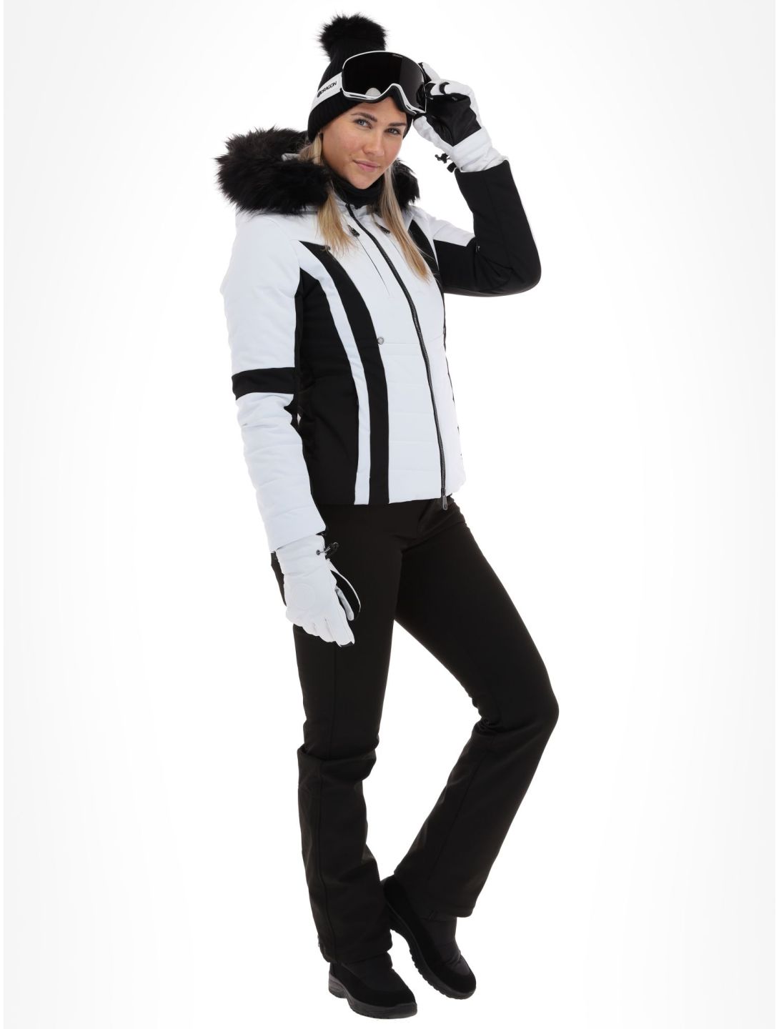 Poivre Blanc, Luxe Sport Line W23-0804-WO Skijacke Damen White / Black schwarz, weiß 