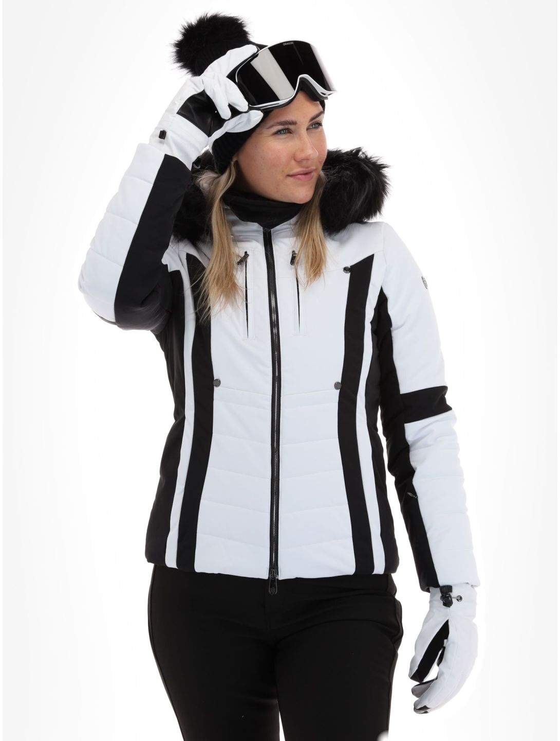 Poivre Blanc, Luxe Sport Line W23-0804-WO Skijacke Damen White / Black schwarz, weiß 