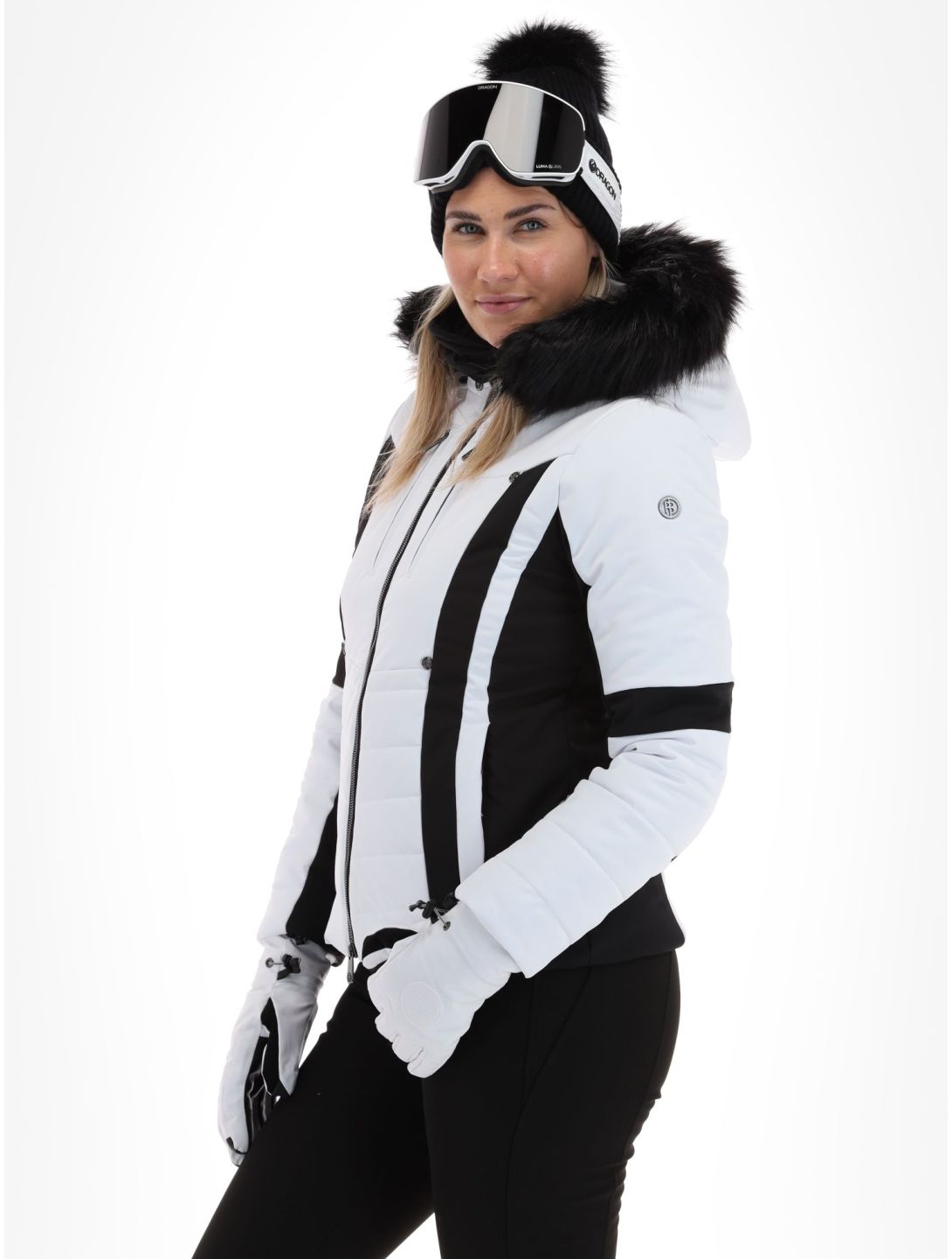 Poivre Blanc, Luxe Sport Line W23-0804-WO Skijacke Damen White / Black schwarz, weiß 