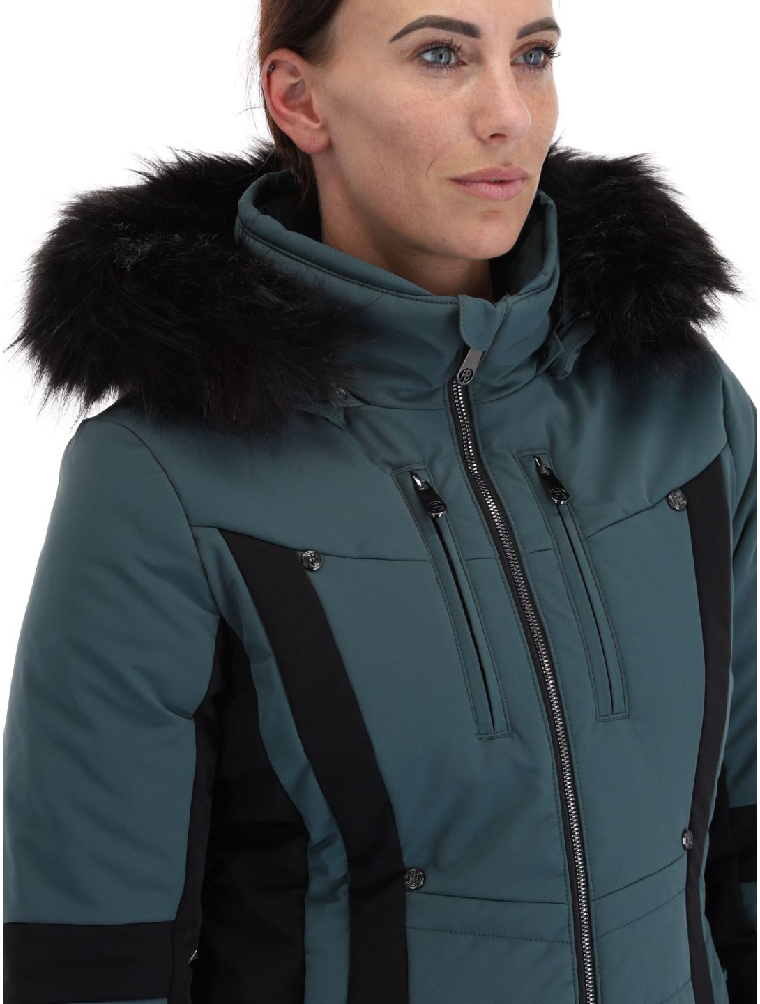 Poivre Blanc, Luxe Sport Line W23-0804-WO Skijacke Damen Ever Green / Black grün, schwarz 