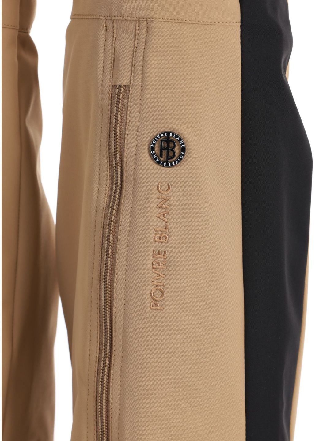 Poivre Blanc, Luxe Sport Line W23-0822-WO Softshell Skihose Damen Almond Brown / Black braun, schwarz 