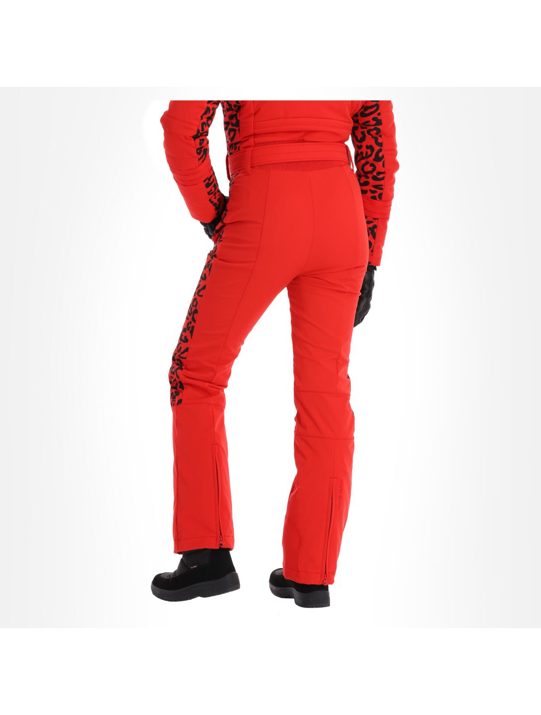 Poivre Blanc, Stretch Ski Overall Skianzug Damen leopard scarlet rot 