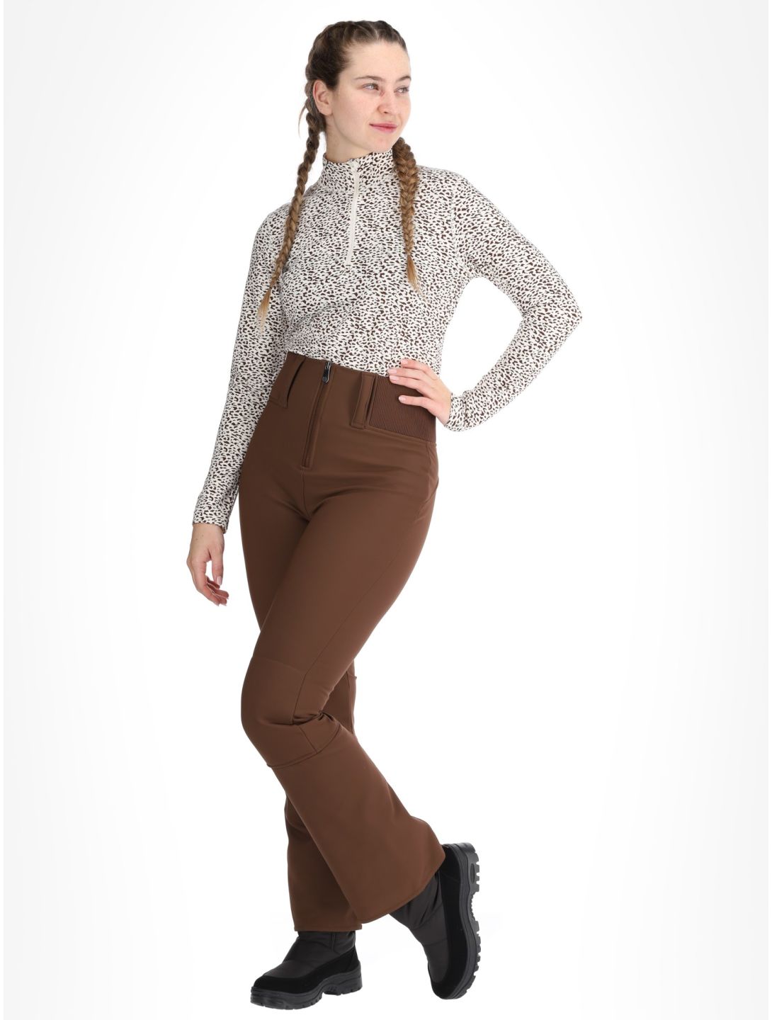 Poivre Blanc, Traditional 24PBH1121/WO/A Softshell Skihose Damen Choco Brown braun 