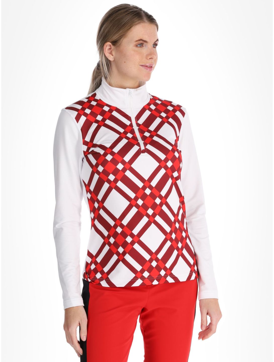 Poivre Blanc, Traditional 24PBH1940/WO/C Pullover Damen Cross Scarlet Red rot 