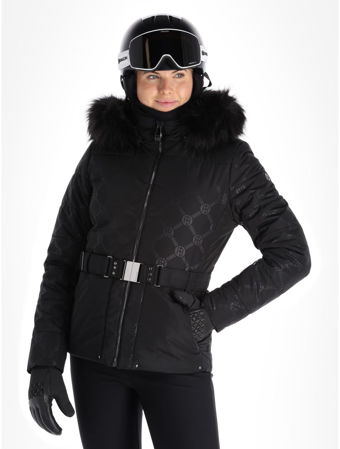 Poivre Blanc, Traditional Line W23-1003-WO/E Skijacke Damen Embossed Black schwarz 