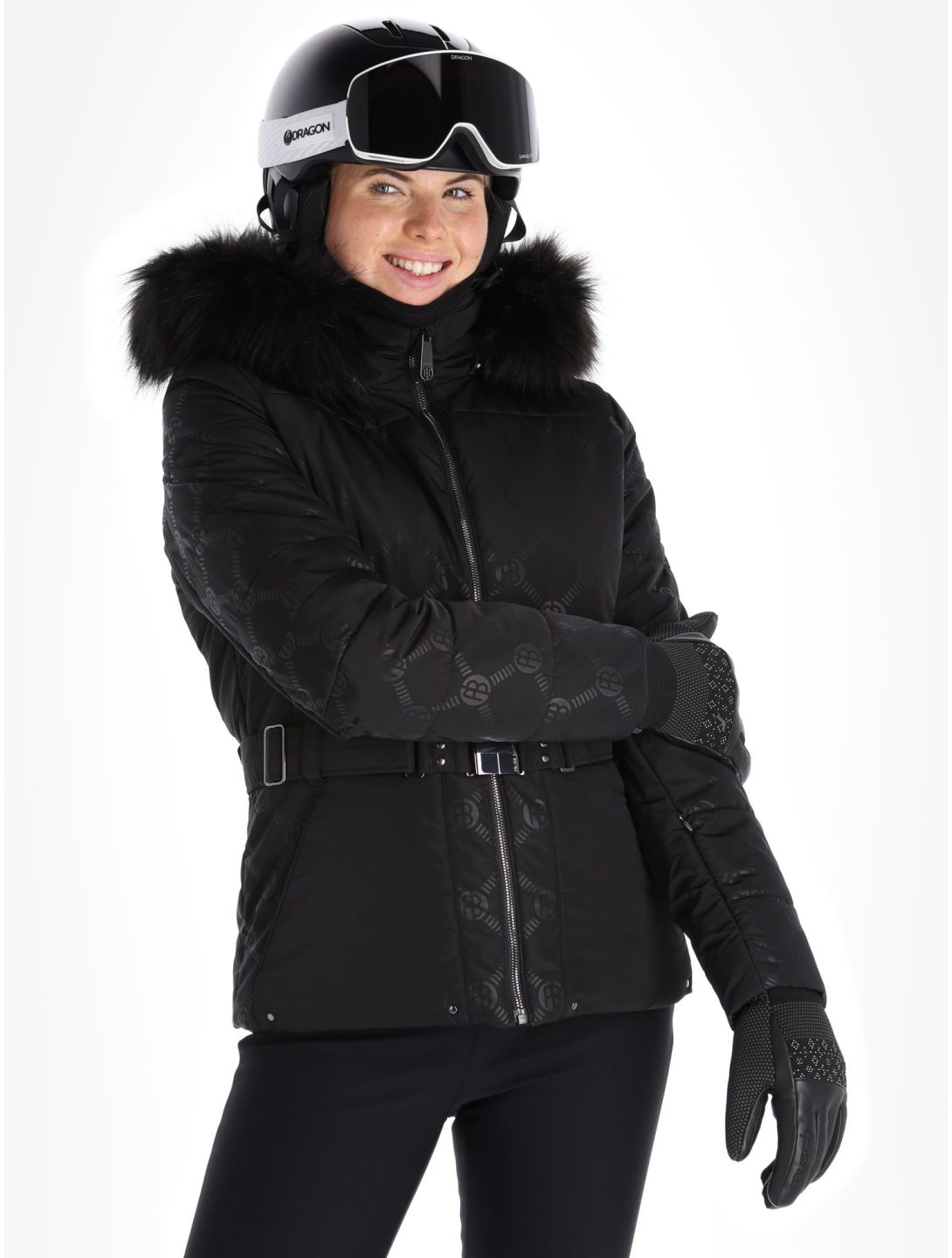 Poivre Blanc, Traditional Line W23-1003-WO/E Skijacke Damen Embossed Black schwarz 