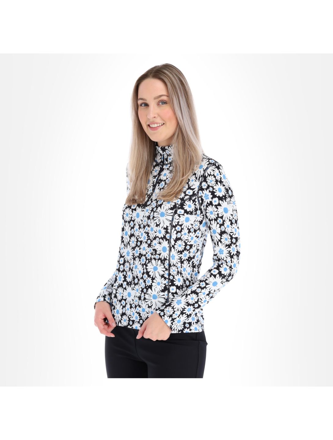 Poivre Blanc, W20-1940-Wo Pullover slim fit Damen daisy blau