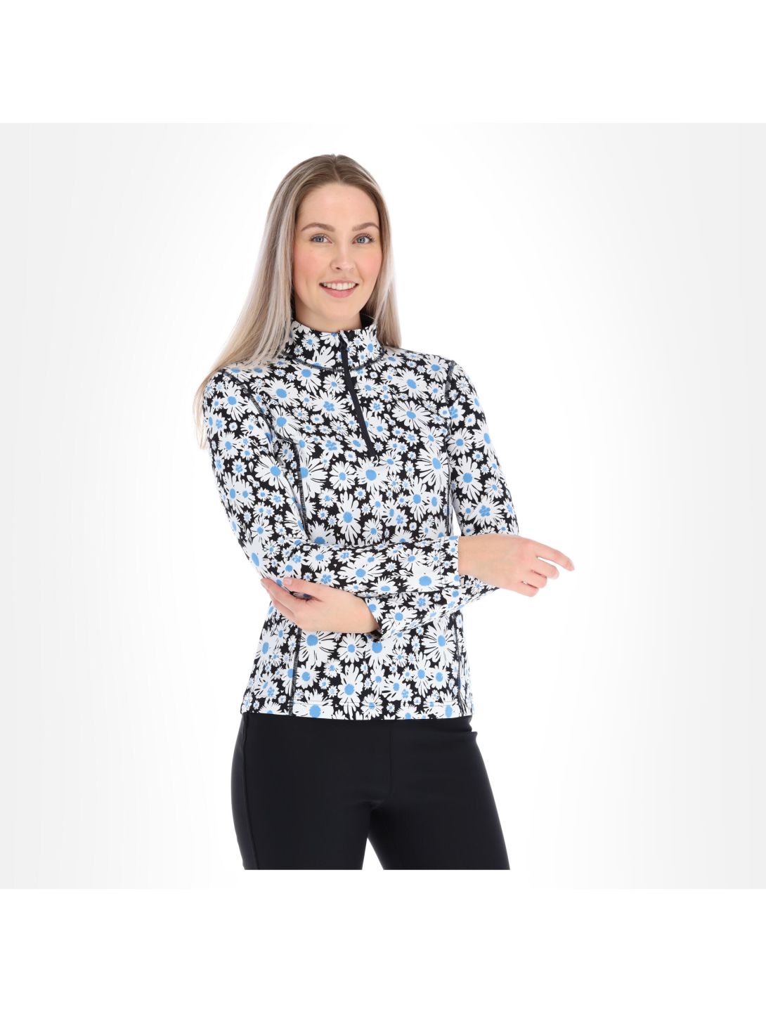 Poivre Blanc, W20-1940-Wo Pullover slim fit Damen daisy blau