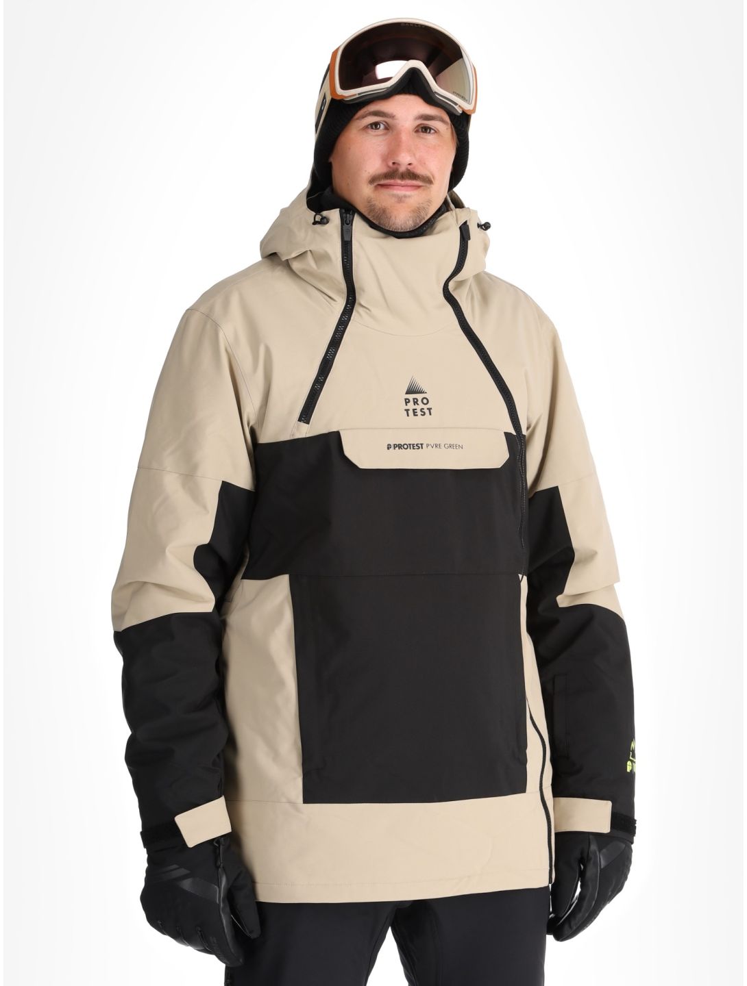 Protest, PRTDAZZLE Skijacke Herren Bamboo Beige beige, schwarz 