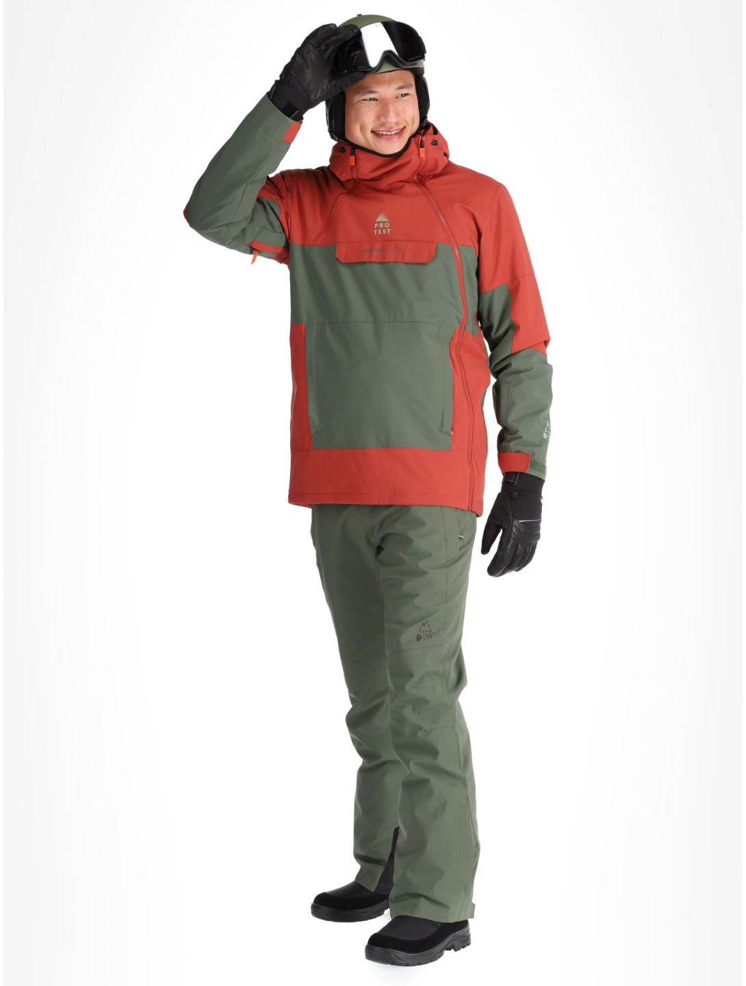 Protest, PRTDAZZLE Skijacke Herren Barn Red grün, rot 