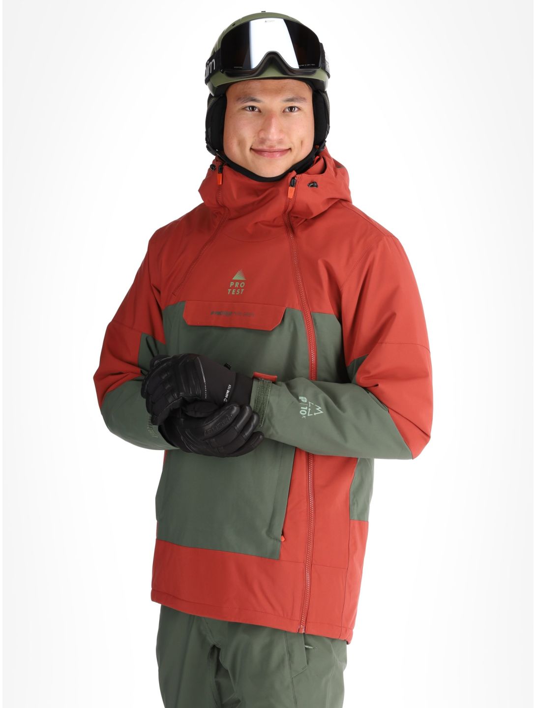 Protest, PRTDAZZLE Skijacke Herren Barn Red grün, rot 