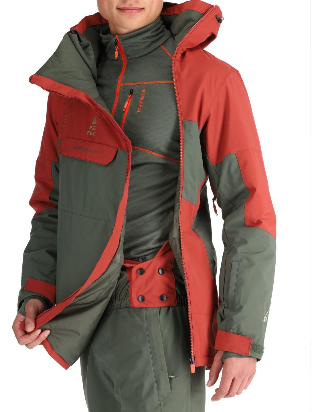 Protest, PRTDAZZLE Skijacke Herren Barn Red grün, rot 