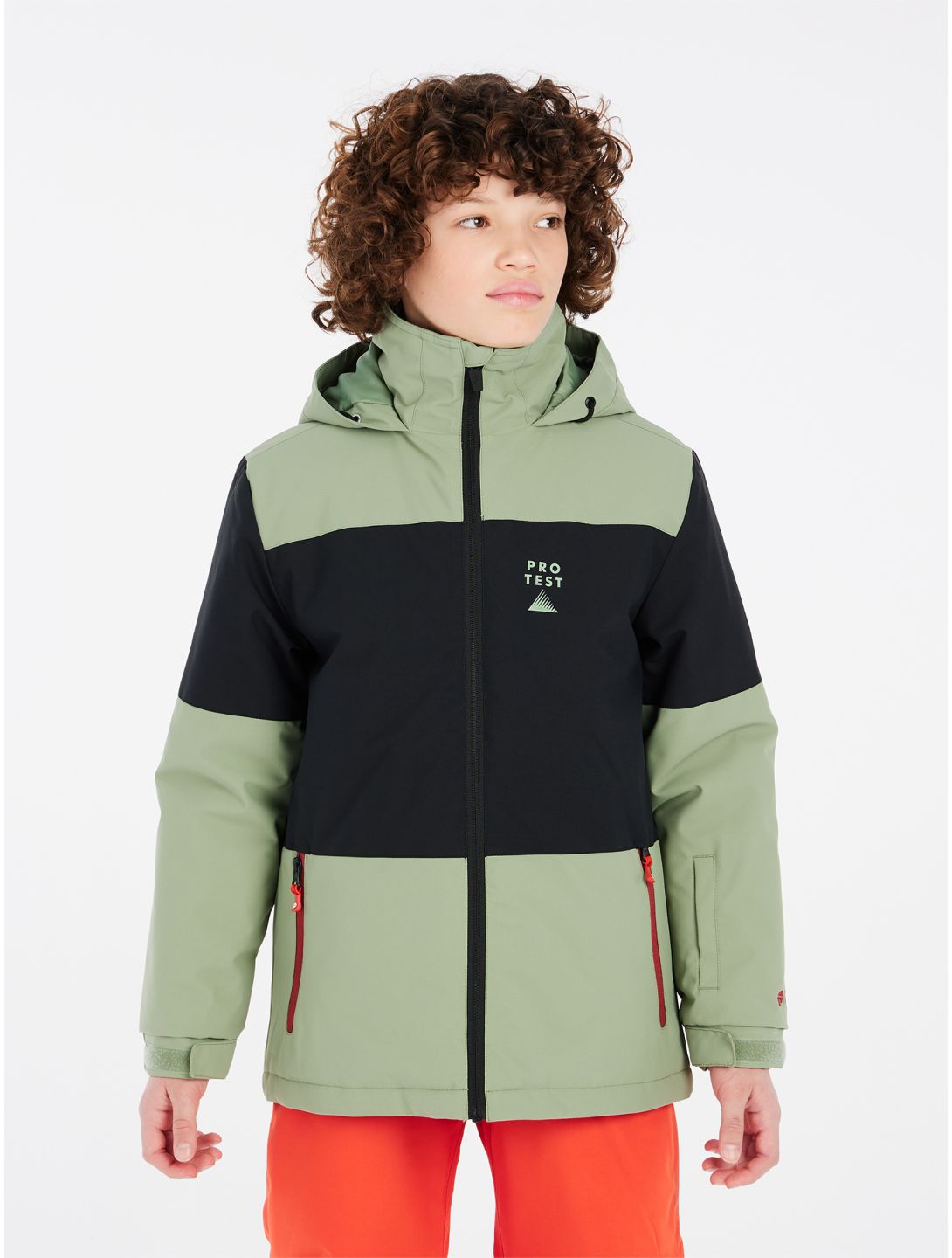 Protest, PRTDECKS JR Skijacke Kinder Marl Green grün, schwarz 