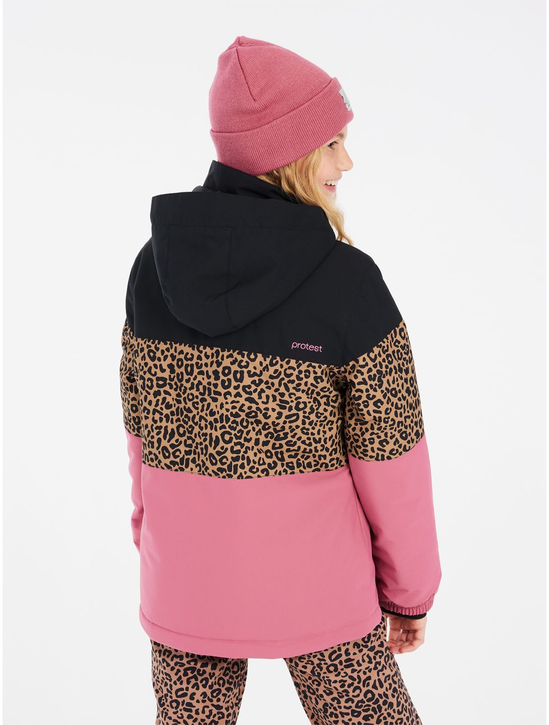 Protest, PRTFUGEE JR Skijacke Kinder Rose Dust rosa, schwarz 